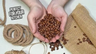 A jute and coffee bean idea that will wow your guests! Unique, stylish, trendy