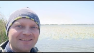 Вечір на водосховищі рибалимо з обрива