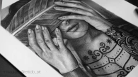 Realistic Portrait Drawing with Charcoal Pencil