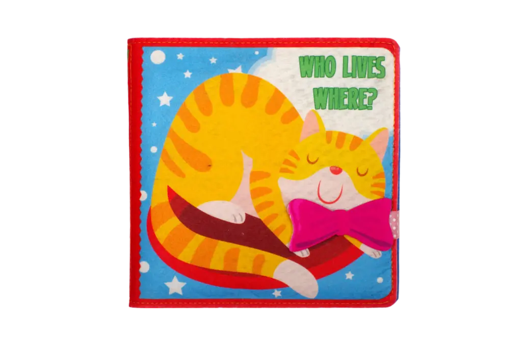 Обкладника "Фетрова книжка «Who Lives Where?»" Обкладинка "Фетрова книжка «Who Lives Where?»"