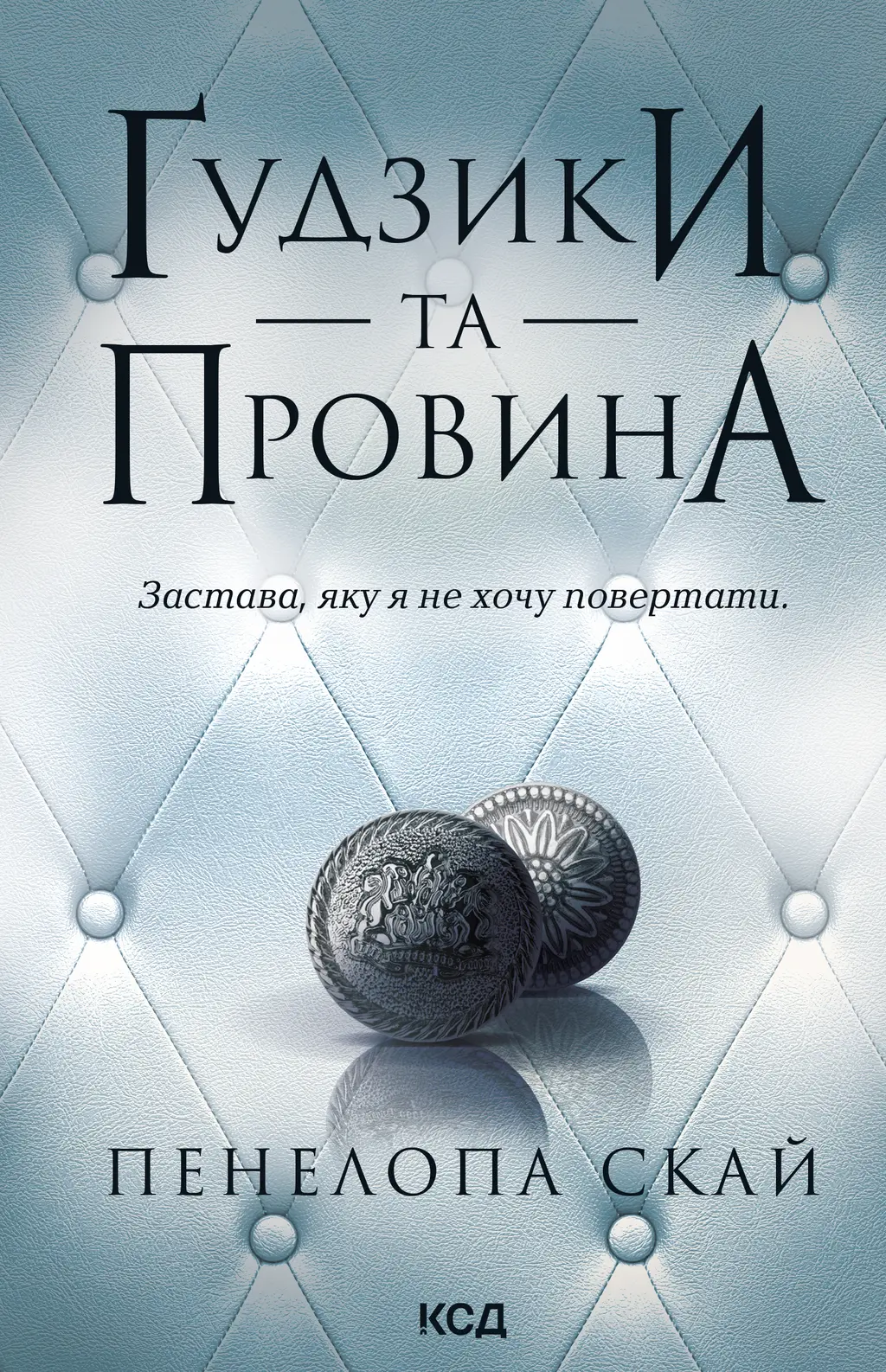 Обкладника "Ґудзики та провина" Обкладинка "Ґудзики та провина"