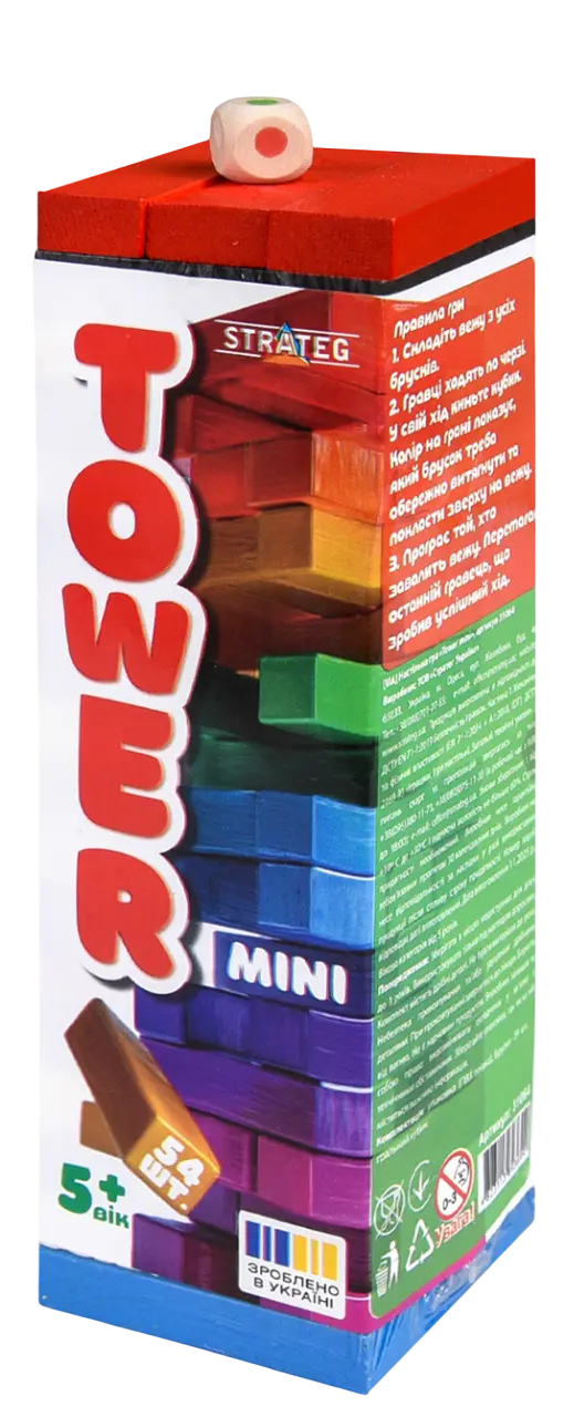 Обкладника "Настільна гра «TOWER MINI»" Обкладинка "Настільна гра «TOWER MINI»"