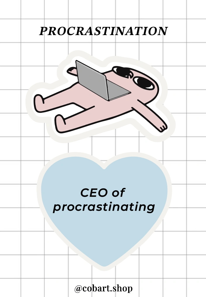 Стікерпак 3Д «Procrastinator»