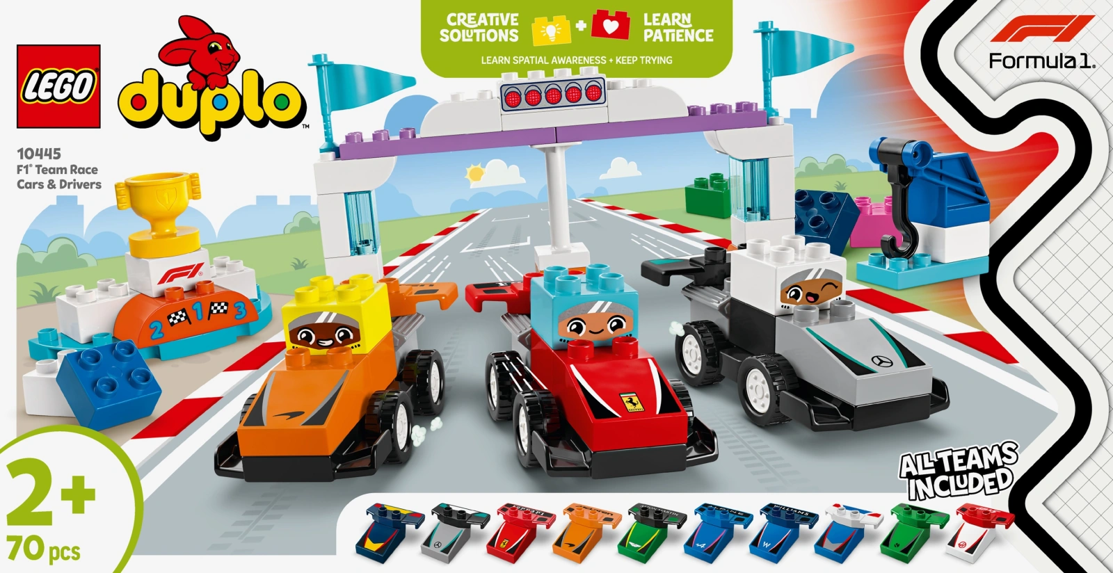 Конструктор LEGO Автомобілі для перегонів і пілоти команд Формули-1