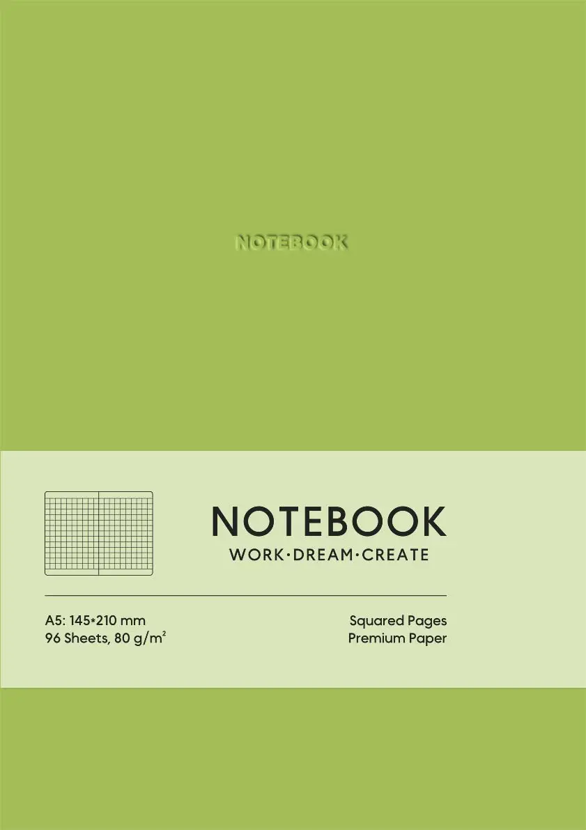 Обкладинка "Блокнот «Notebook» у клітинку (зелений)"