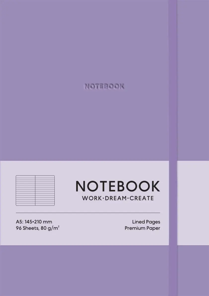 Обкладинка "Блокнот «Notebook» у лінію (фіолетовий)"