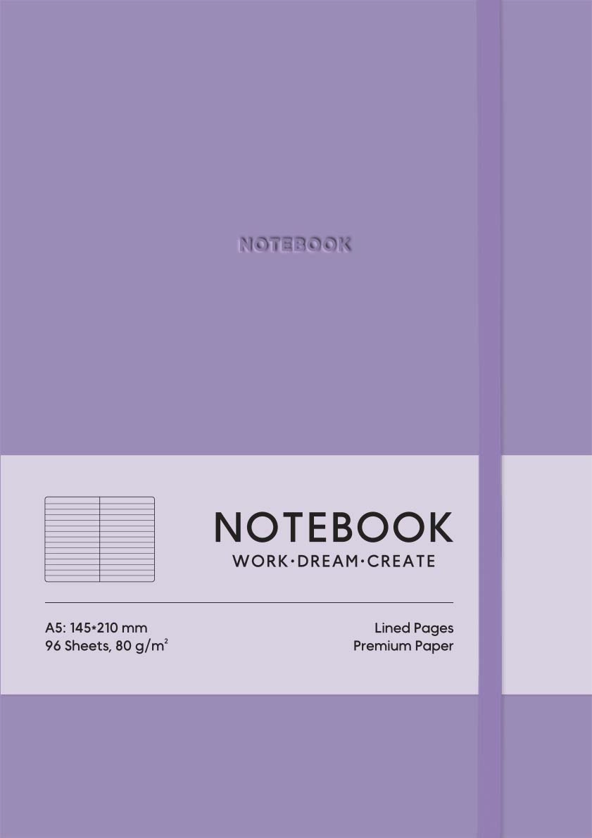 Обкладинка "Блокнот «Notebook» у лінію (фіолетовий)"