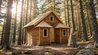 He Spent a Year Building a Log Cabin Alone in the Forest | Part 3