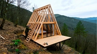 Man Builds an Awesome Mountain Cabin from Scratch | Start to Finish