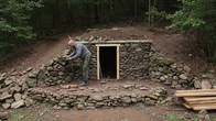 Building a Stone Dugout Alone in the Wilderness