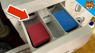 Put 2 Sponges in your Washing Machine Drawer and WATCH WHAT HAPPENS(GENIUS)