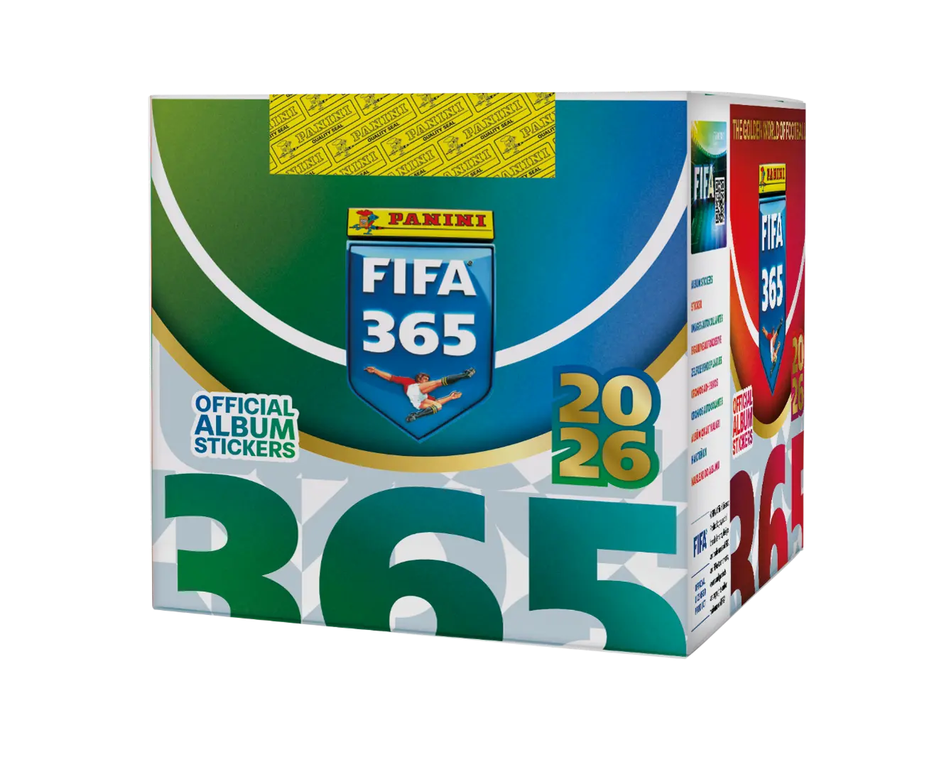 Коробочка з 36-ма пакетиками наклейок Panini FIFA 365 2026