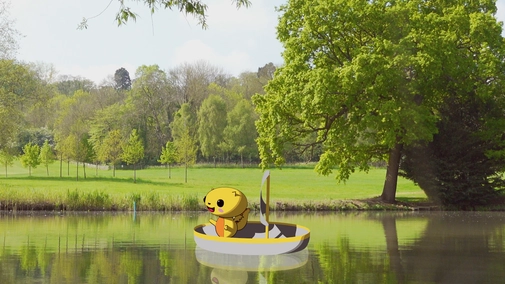 Kiku at the River