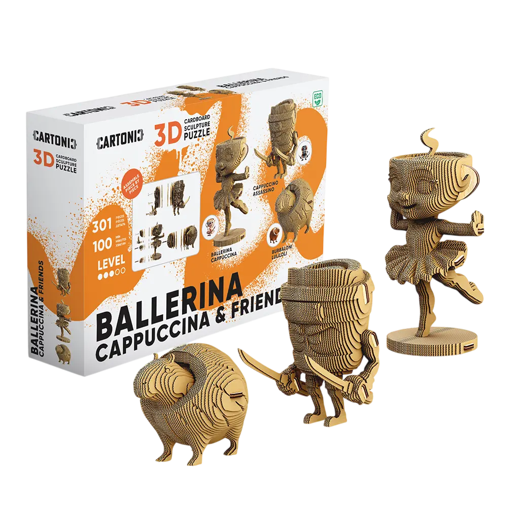 Обкладника "Картонний конструктор «Cartonic 3D Puzzle BALLERINA CAPPUCCINA AND FRIENDS»" Обкладинка "Картонний конструктор «Cartonic 3D Puzzle BALLERINA CAPPUCCINA AND FRIENDS»"