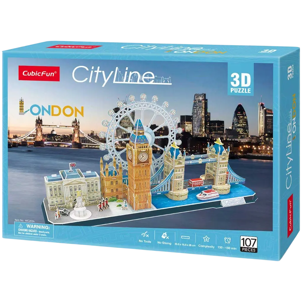 Обкладника "Конструктор 3D CubicFun CityLine London" Обкладинка "Конструктор 3D CubicFun CityLine London"