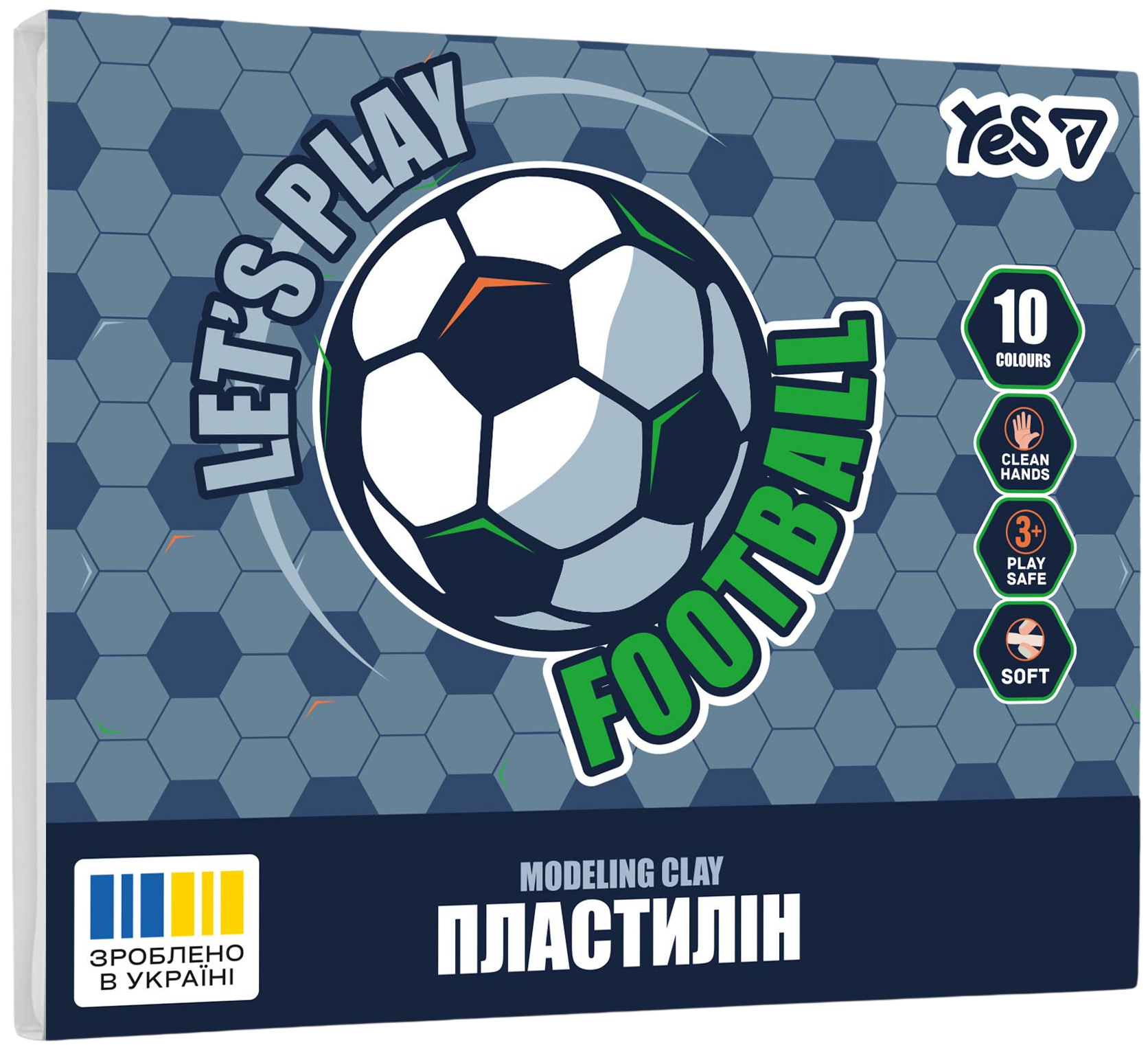 Пластилін Yes 10 кольорів Football