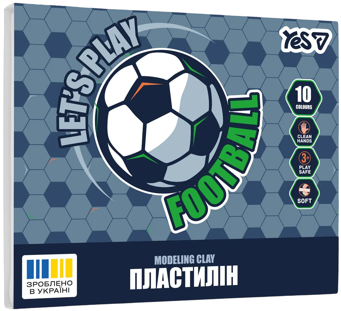 Пластилін Yes 10 кольорів Football