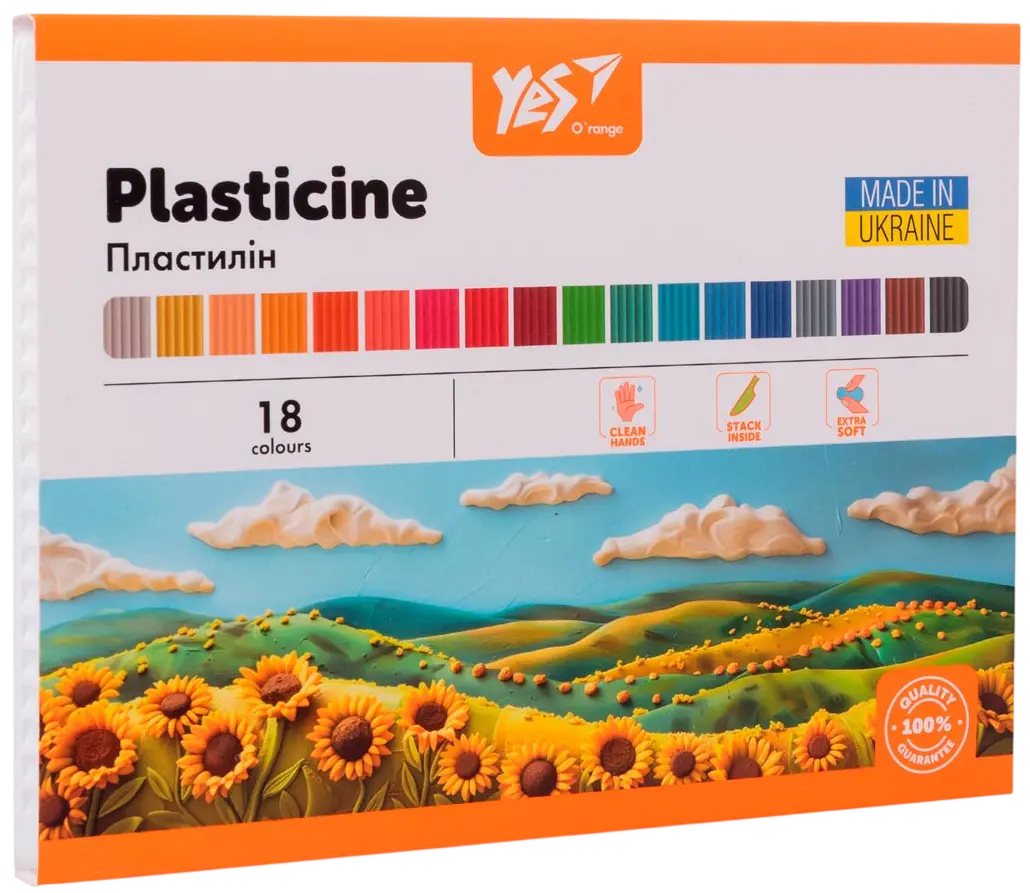 Пластилін Yes 18 кольорів Orange Line