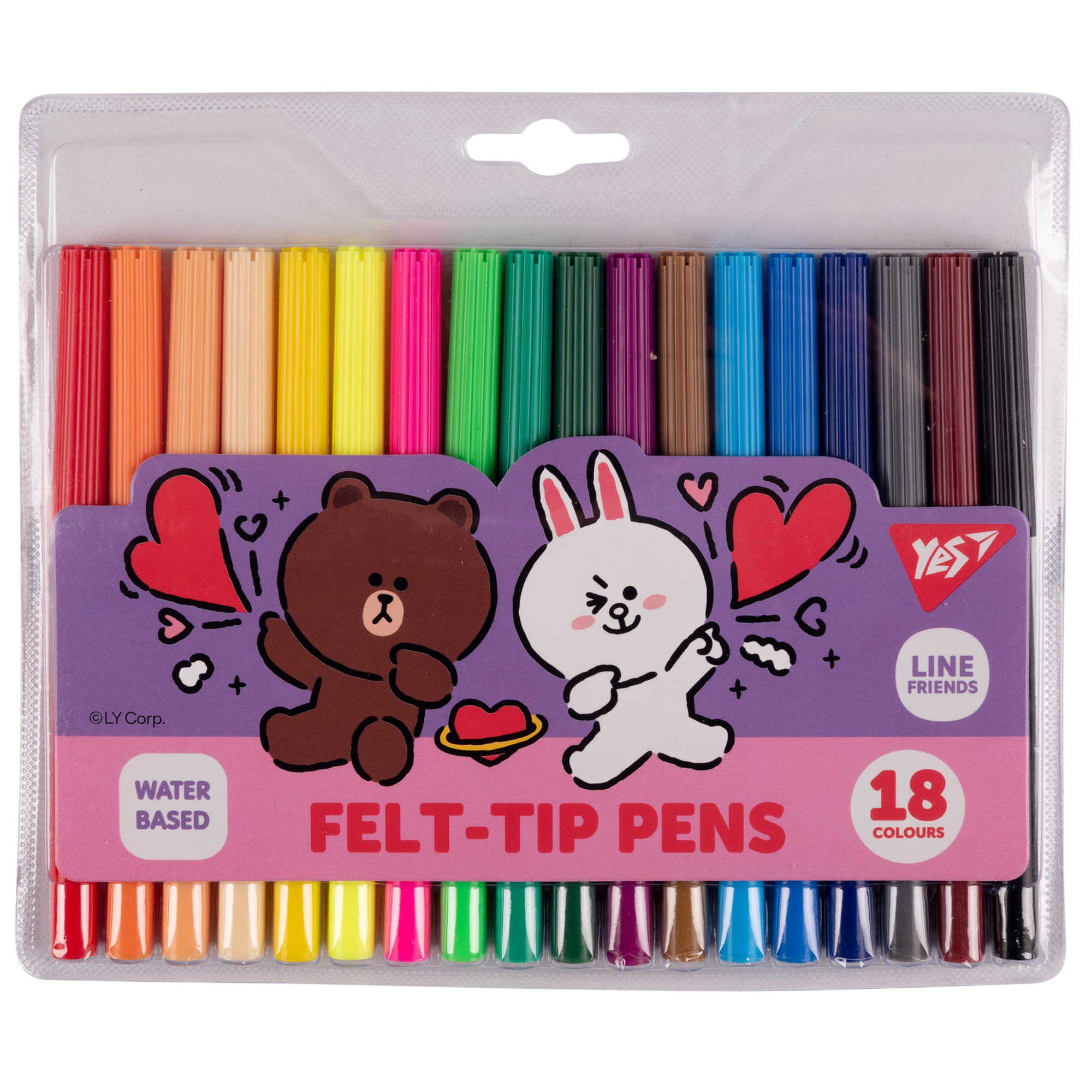 Фломастери Yes 18 кольорів Line Friends