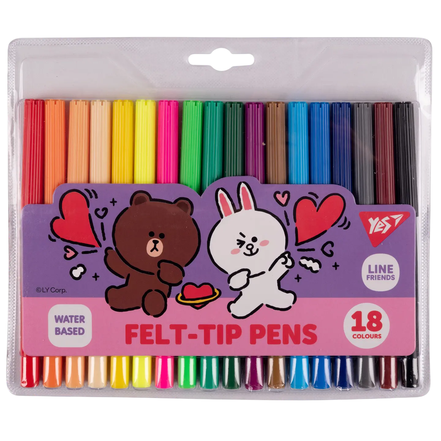 Фломастери Yes 18 кольорів Line Friends