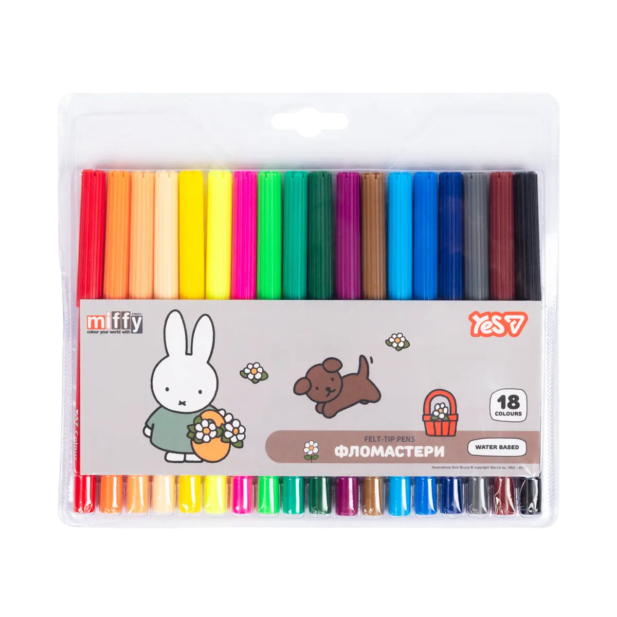 Фломастери Yes 18 кольорів Miffy