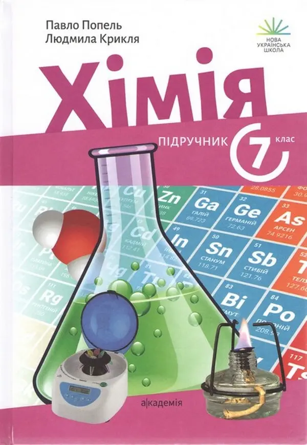 Обкладника "Хімія. 7 клас" Обкладинка "Хімія. 7 клас"