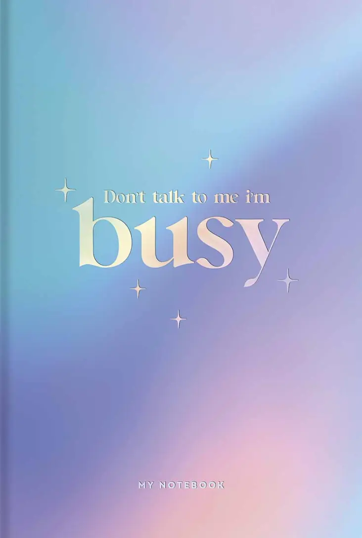 Обкладника "Зошит для записів у клітинку «Don’t talk to me I’m busy»" Обкладинка "Зошит для записів у клітинку «Don’t talk to me I’m busy»"