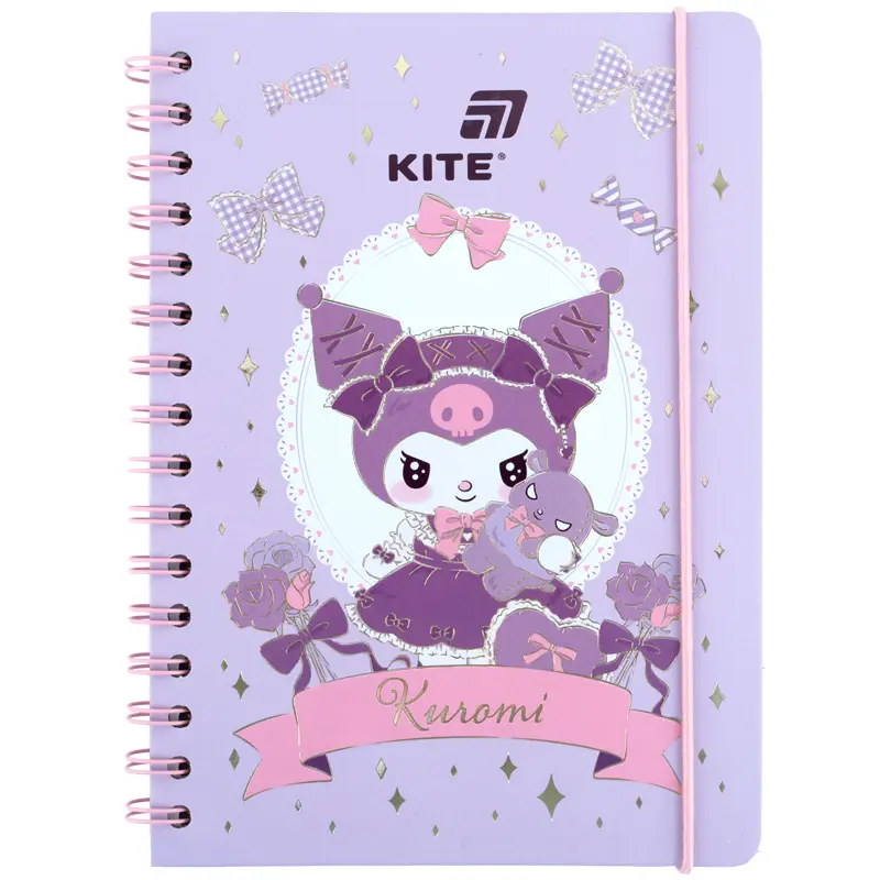 Блокнот на спіралі Kite Kuromi (A5, 80 аркушів)