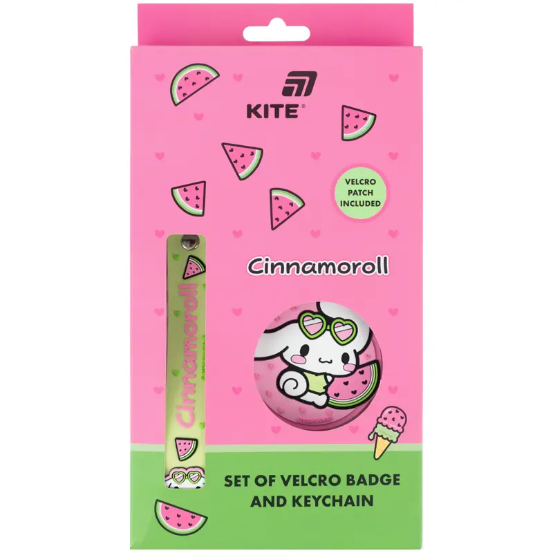 Набір бейдж на липучці та підвіска Kite Cinnamoroll...