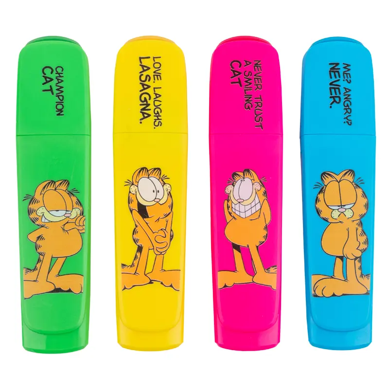Обкладника "Маркер Highlighter Kite Garfield (набір з 4-х кольорів)" Обкладинка "Маркер Highlighter Kite Garfield (набір з 4-х кольорів)"