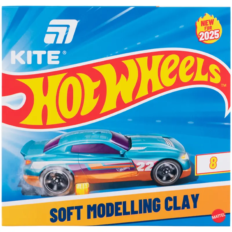 Пластилін восковий Kite Hot Wheels (8 кольорів, 160 г)