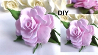 МК РОЗА ІЗ ФОАМІРАНУ для ПОЧАТКІВЦІВ за 10 хвилин/ Realistic roses from foamiran /