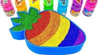 Satisfying Video | How To Make Rainbow Strawberry Slime Pool from Colored Slime ASMR Video