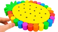 Satisfying Video | How To Make Rainbow PineApple Cake From Kinetic Sand Cutting ASMR -Color Fun