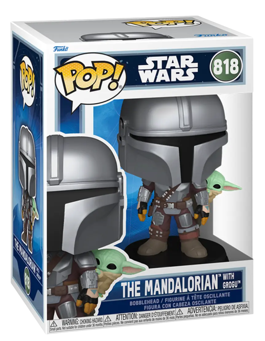 Фігурка Funko Pop Star wars Мандалорець з Ґроґу на спині