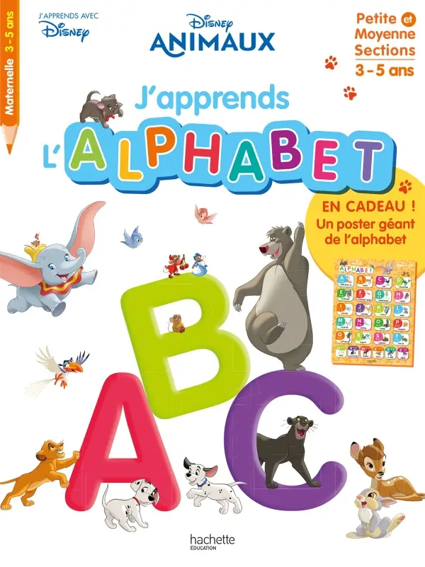 J'apprends l'alphabet avec les Disney Animaux