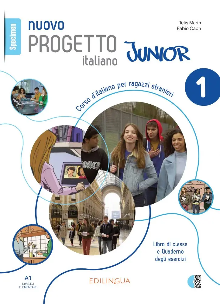 Progetto Italiano Junior Nuovo 1 Libro & Quaderno + audio + video (QR code)