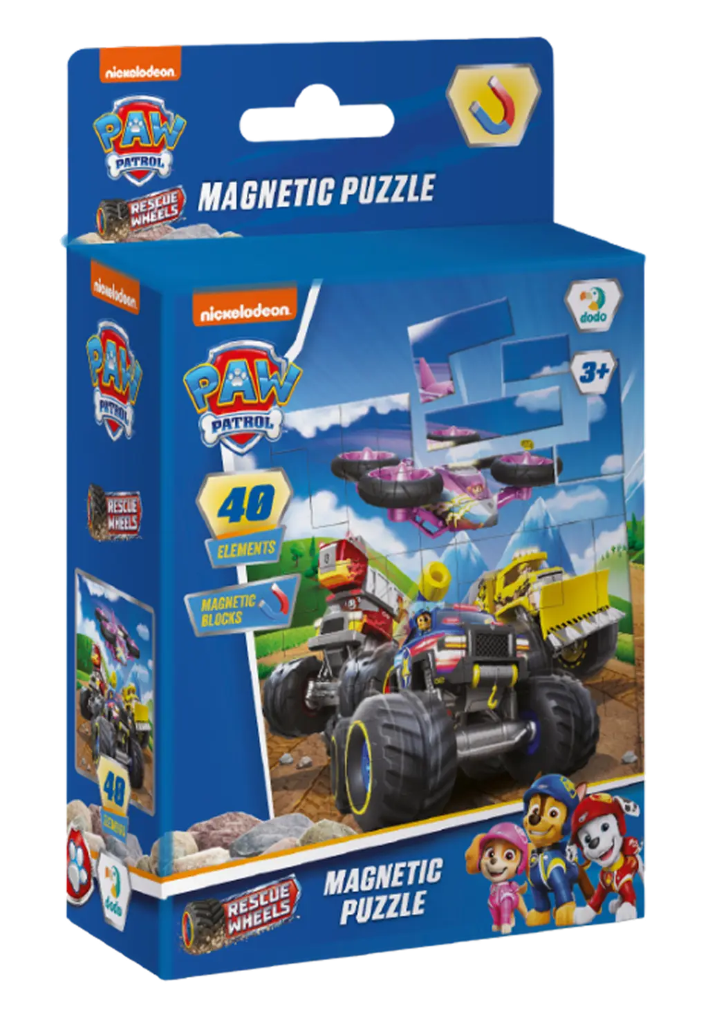 Обкладинка "Магнітний пазл на 40 елементів Paw Patrol. Колеса"