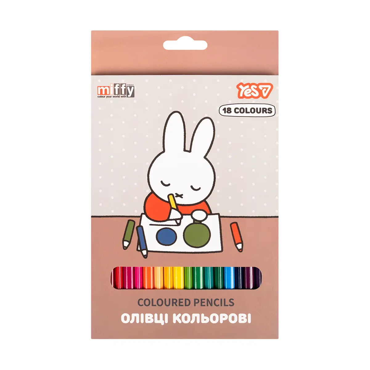 Олівці кольорові YES Miffy, 18 кольорів
