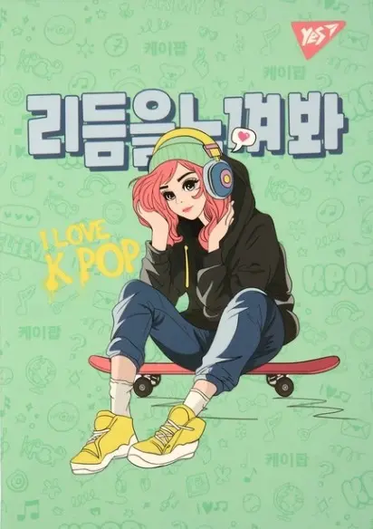 Обкладинка "Блокнот YES А6/64 інт K-POP, крапки"
