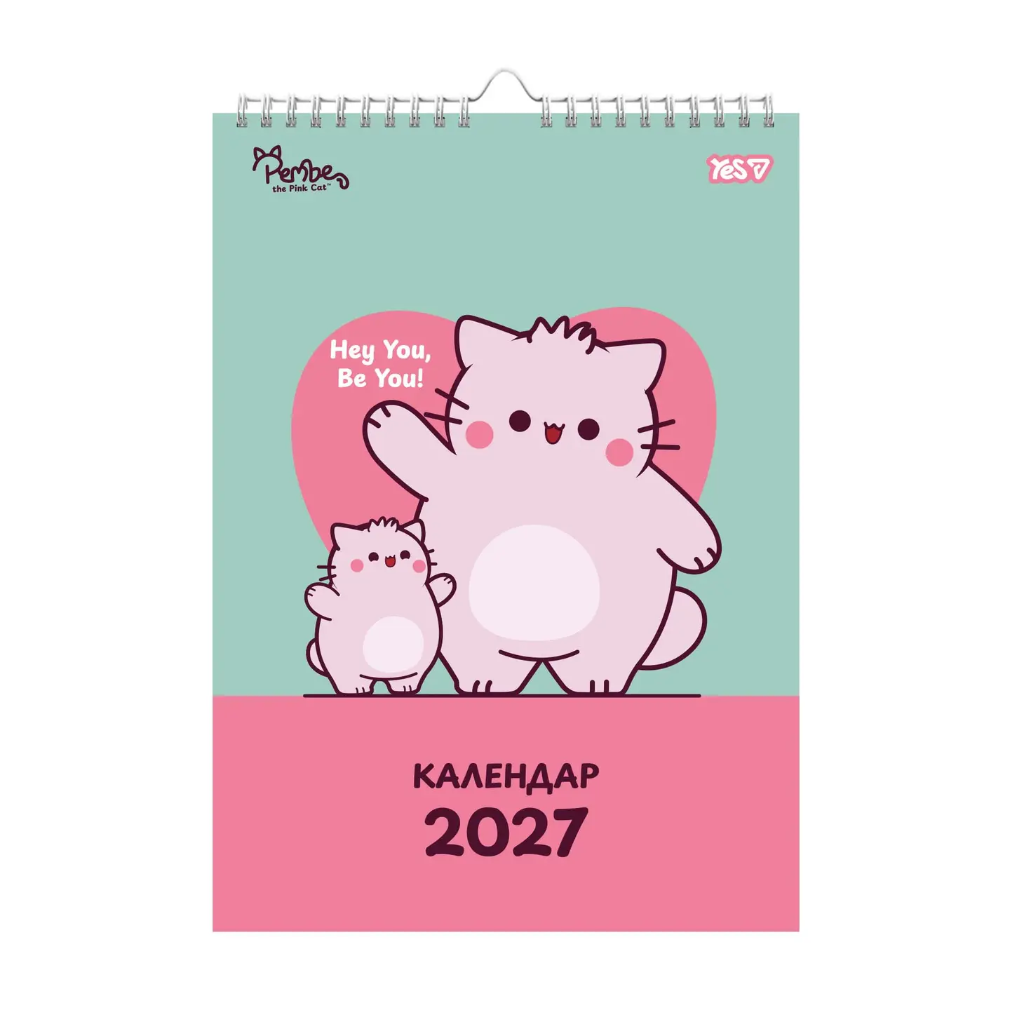 Календар-планер YES Pembethe Cat настінний на 2027 р., А3