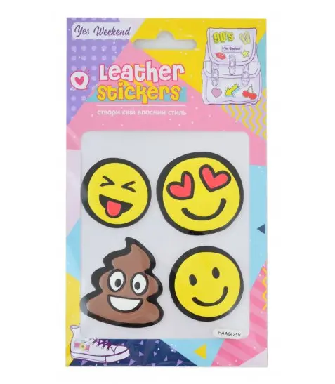 Обкладинка "Набір наклейок YES Leather stikers Smile"