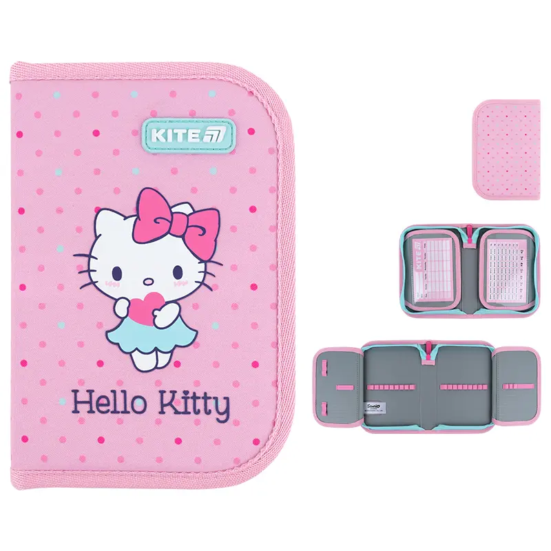 Пенал без наповнення Kite Hello Kitty (1 відділення, 2 відвороти)