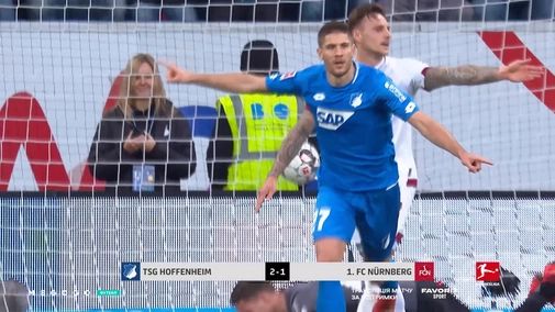 Round 25. Hoffenheim — Nürnberg 2:1. Match overview