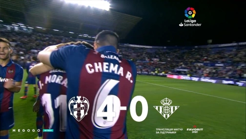 34 тур. Леванте — Бетіс 4:0. Огляд матчу