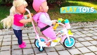 Baby Born Doll & Big Sister Bike Ride in the Park! Play Toys