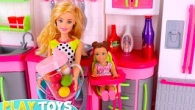 Barbie Doll Mini Mart Cash Register Toys- Compilation for kids! Play Toys