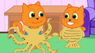 Cats Family in English - Turn Into Sea Fish Animation