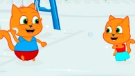 Cats Family in English - New Year Holidays Cartoon for Kids