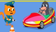 Cats Family in English - Driving Instructor Animation